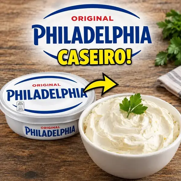 Cream cheese Philadelphia feito em casa