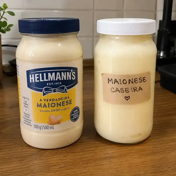 Maionese Hellmann's feito em casa